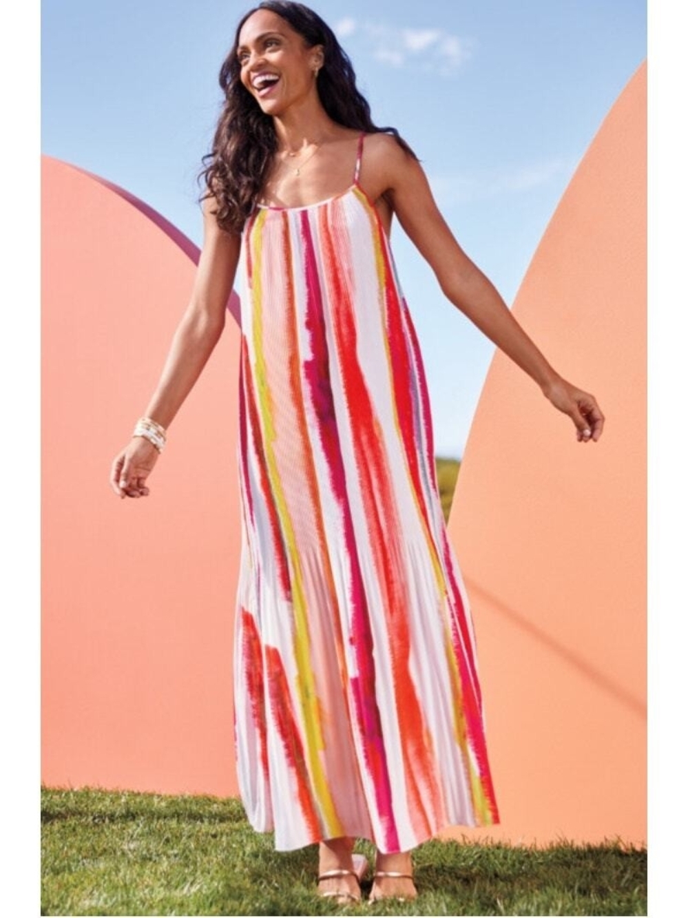 BB Dakota Bon Voyage Striped Maxi Dress